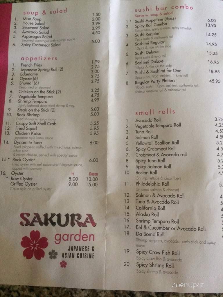 Sakura Garden - Atoka, TN menu_pic