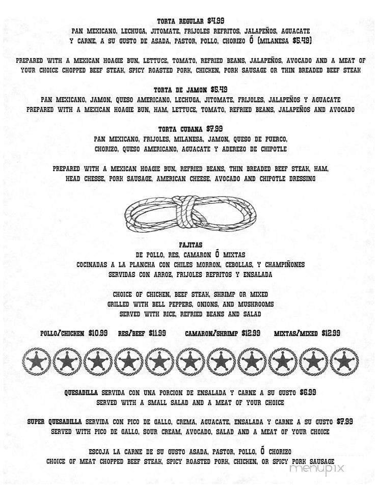 Salsa Rica - Keizer, OR menu_pic