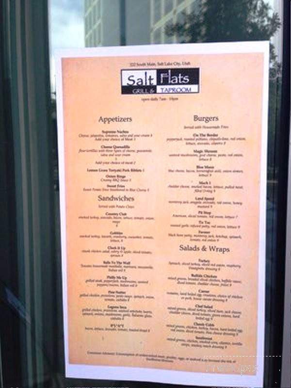 Salt Flats Grill & Taproom - Salt Lake City, UT menu_pic