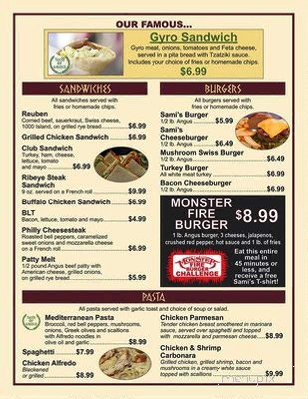 Sami's on Main - Troy, MO menu_pic