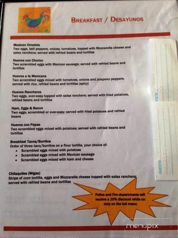 San Marcos Mexican Grill - Melissa, TX menu_pic