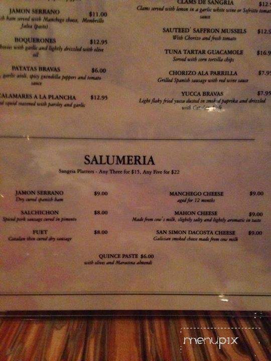 Sangria Tapas & Wine - Flushing, NY menu_pic