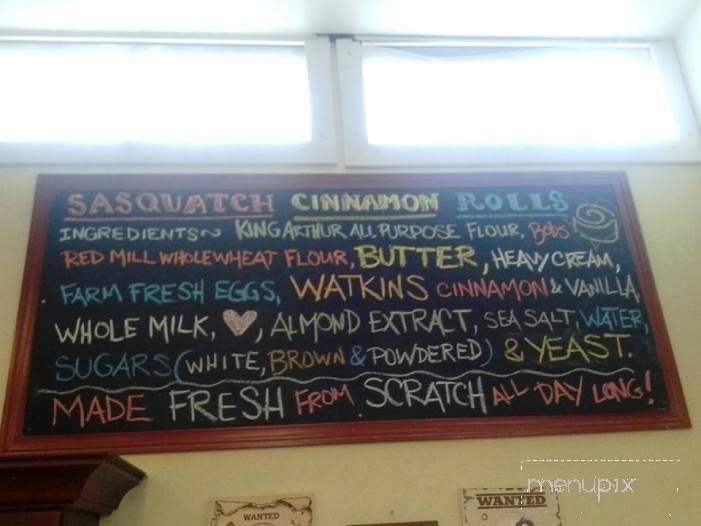 Sasquatch Cinnamon Rolls - Tacoma, WA menu_pic