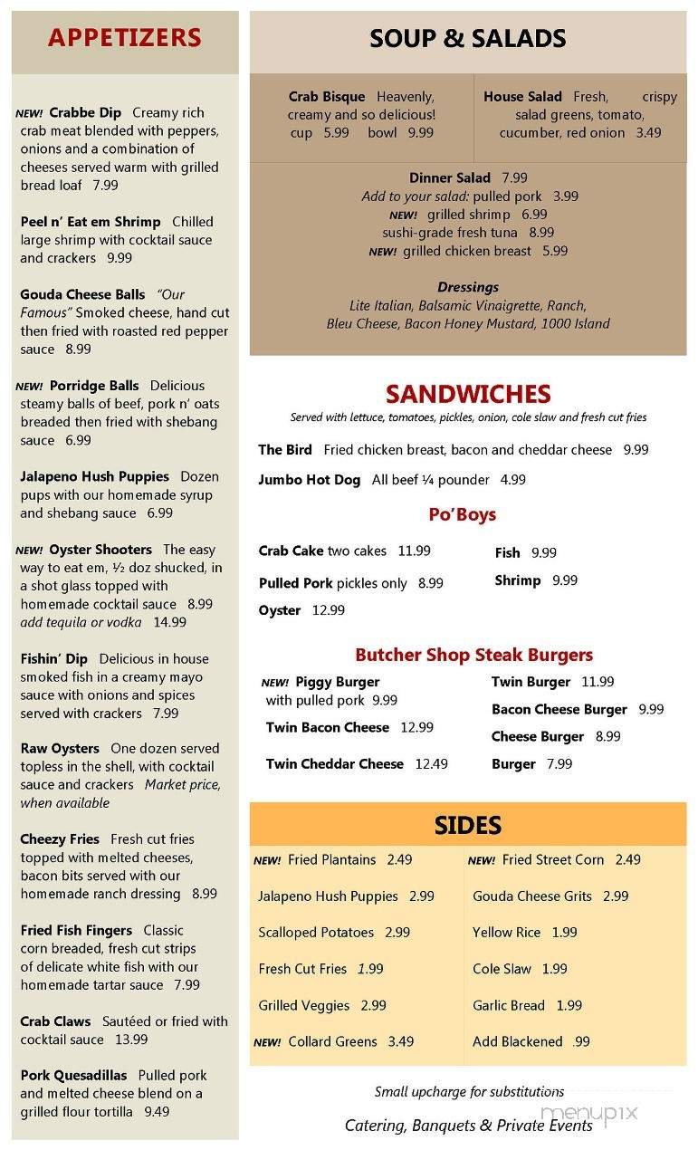 Sassy Bass Grille - Gulf Shores, AL menu_pic