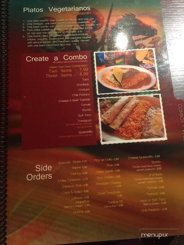 Sauza's Mexican Restaurant - Denver, NC menu_pic