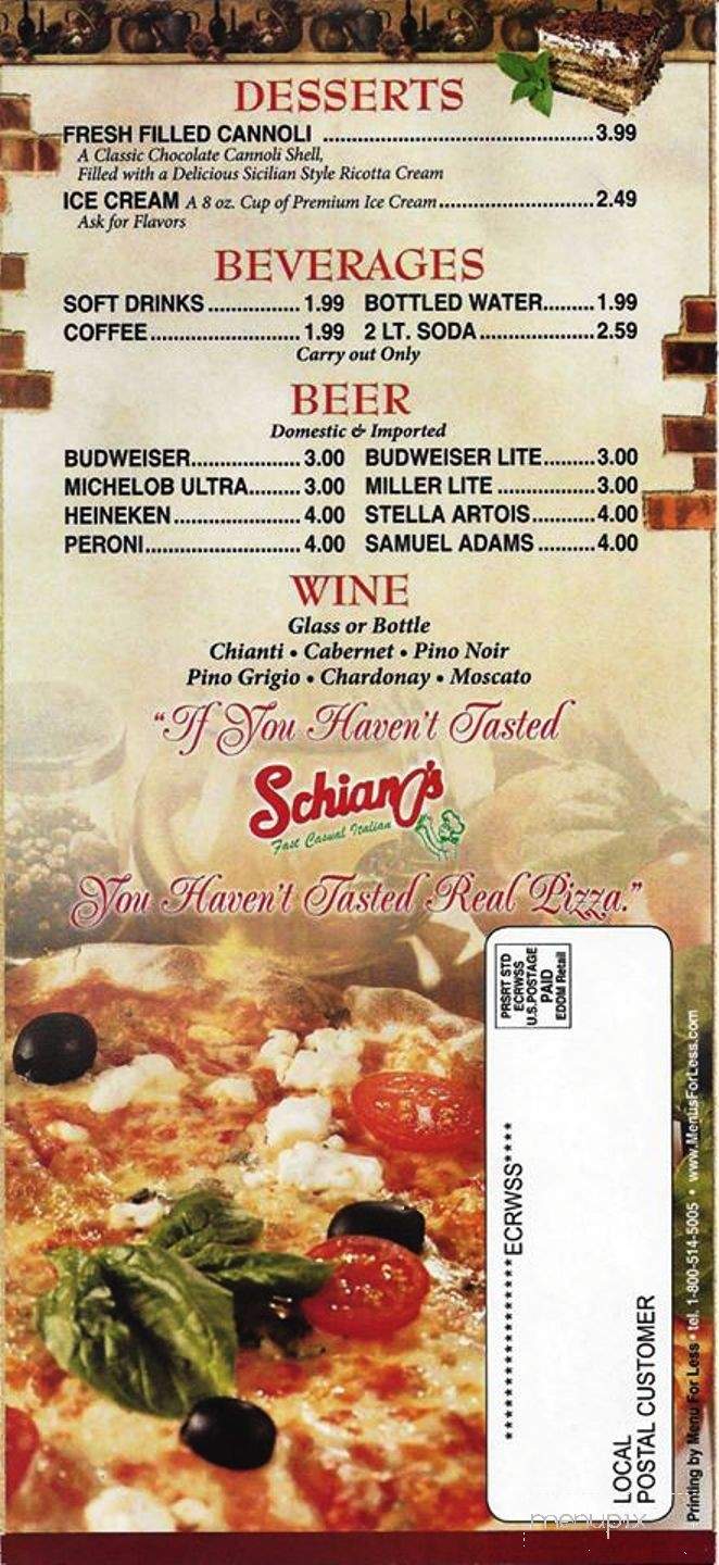 Schianos Fast Casual Italian - Columbia, SC menu_pic