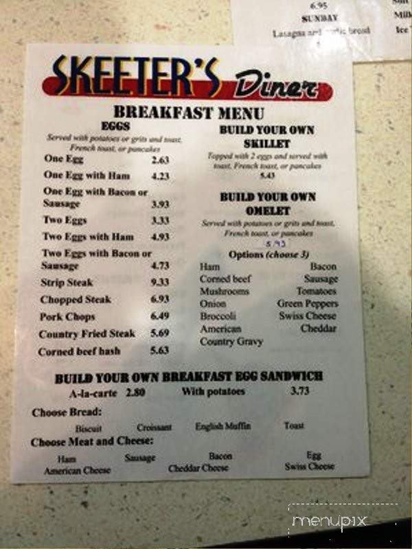 Skeeters Diner - Whiting, IN menu_pic