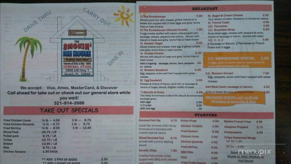 Smokin' Ice House - Grant-Valkaria, FL menu_pic