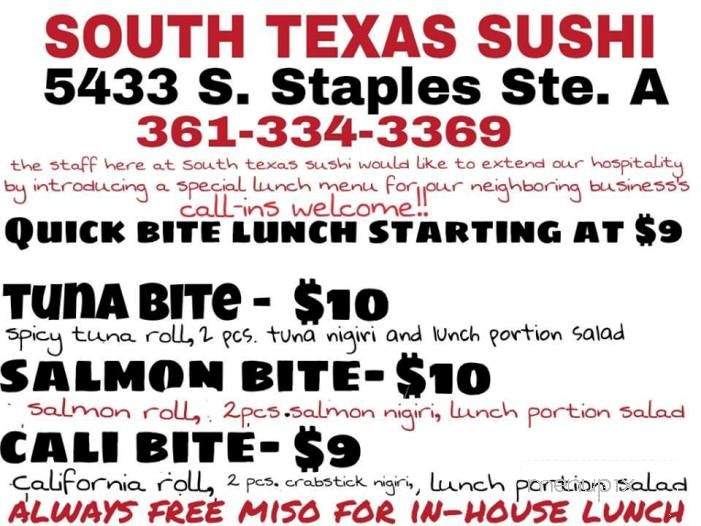 South Texas Sushi - Corpus Christi, TX menu_pic