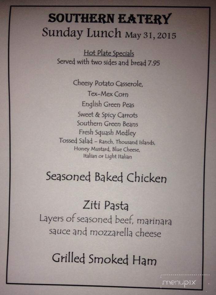 Southern Eatery - Holly Springs, MS menu_pic