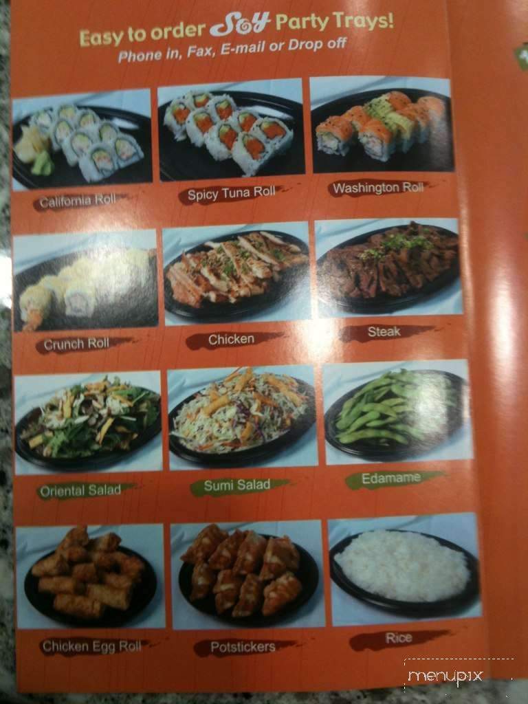 Soy Grill & Roll - Los Angeles, CA menu_pic