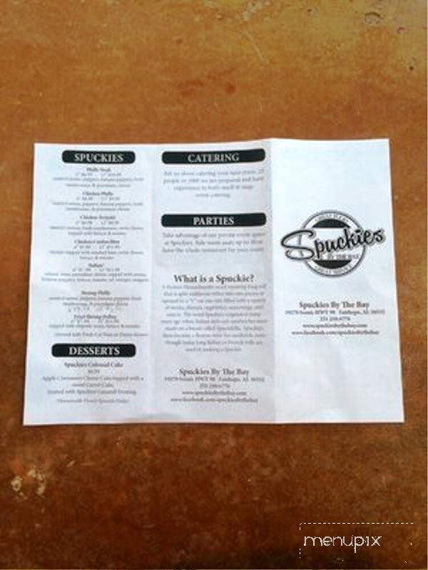 Spuckies By the Bay - Fairhope, AL menu_pic