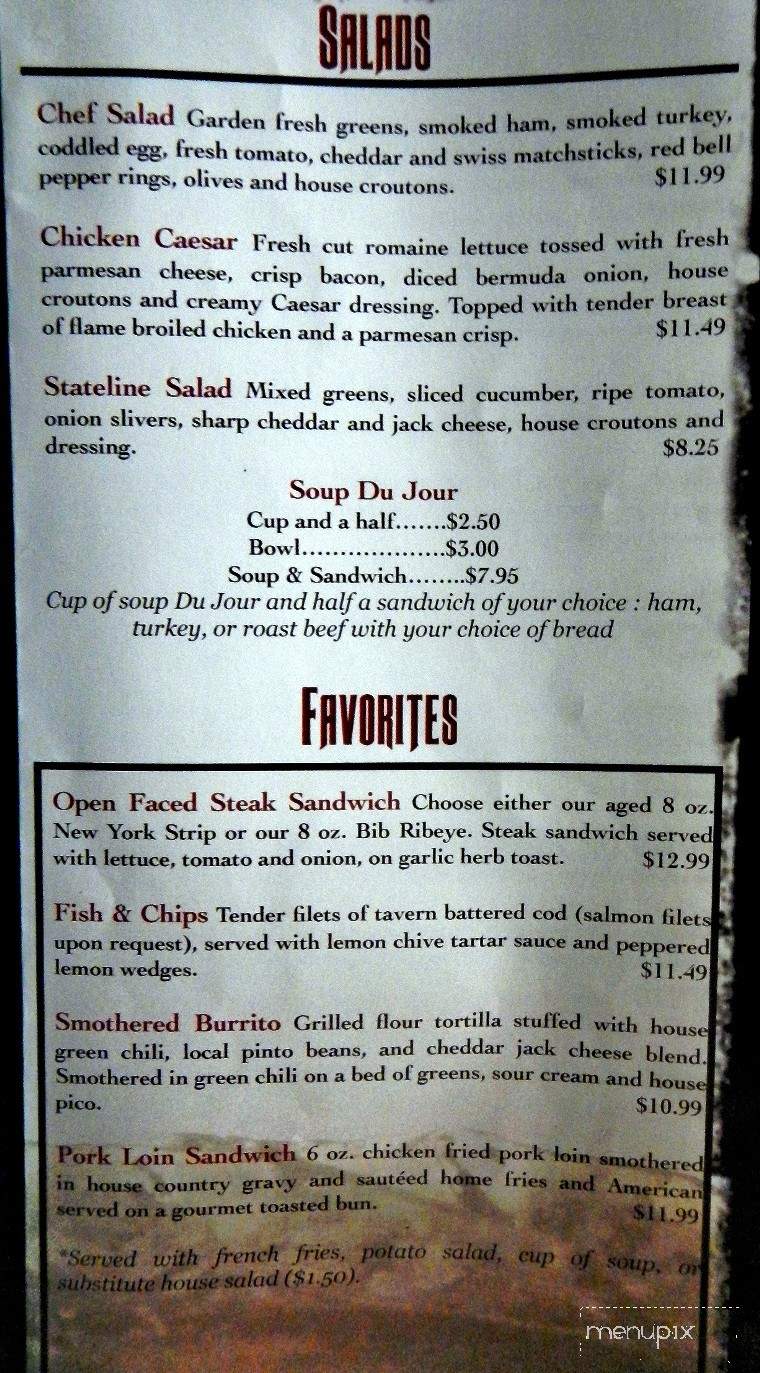 State Line Bar & Grill - Dove Creek, CO menu_pic