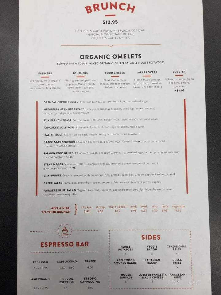 Stix - Astoria, NY menu_pic