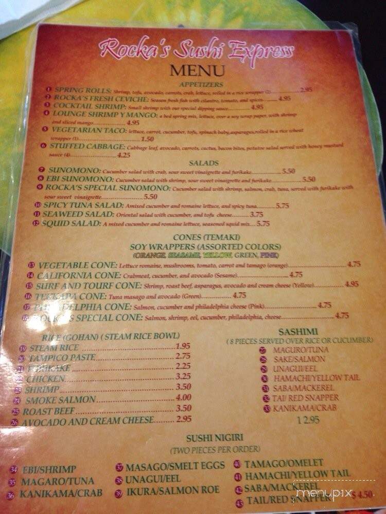 Sushi Express - Brownsville, TX menu_pic