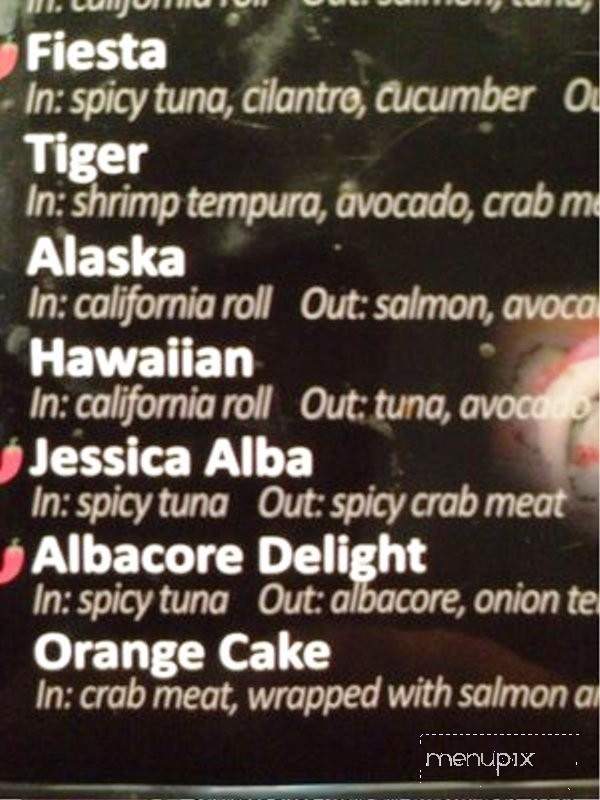 Sushi Train - San Bernardino, CA menu_pic