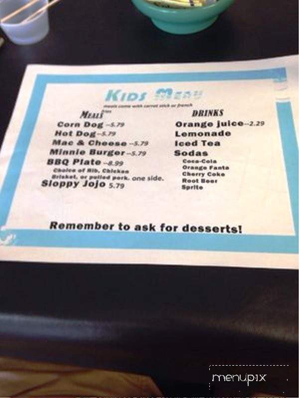 Sweet and Smokey Diner - Bremerton, WA menu_pic