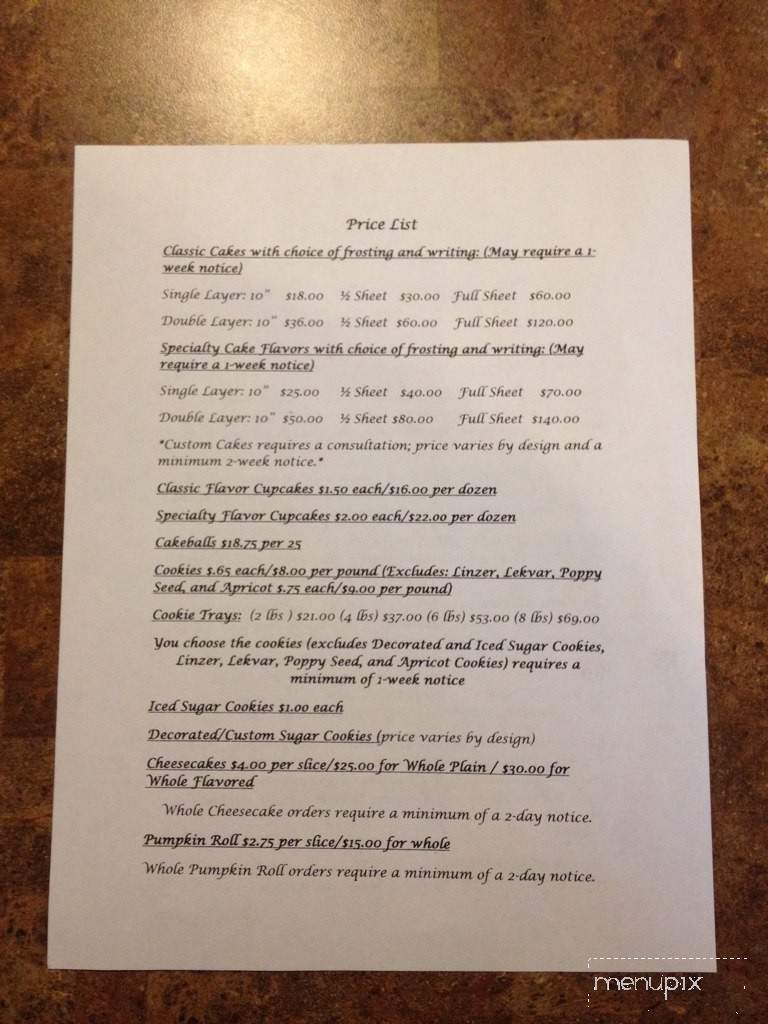 Sweet Treats Cafe - Blakely, PA menu_pic