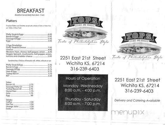 T.O.P.S - Wichita, KS menu_pic