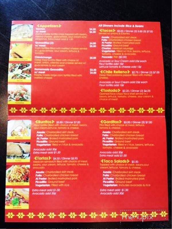 Ta Koz - Chicago, IL menu_pic