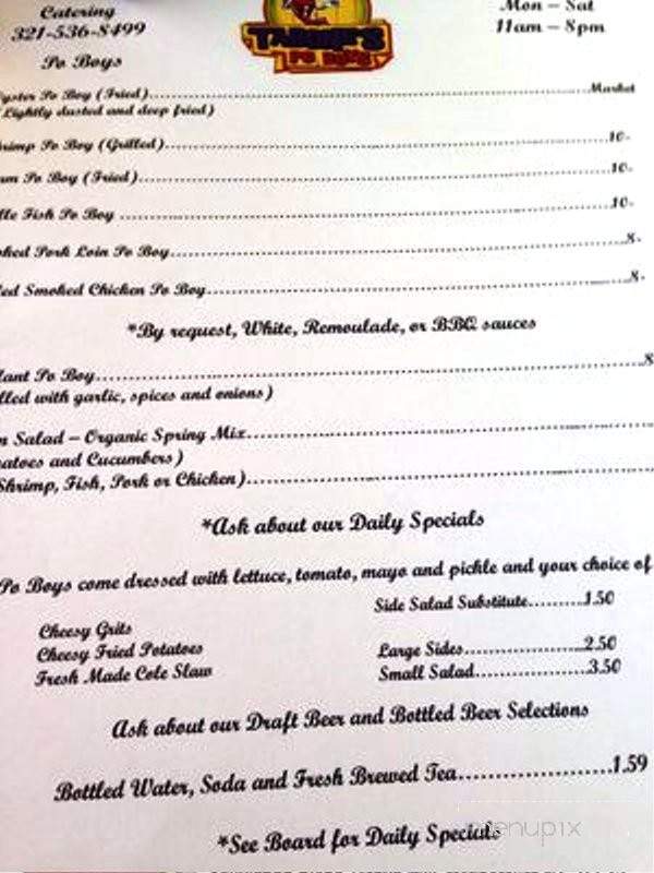 Tabone's PO Boys - Melbourne, FL menu_pic