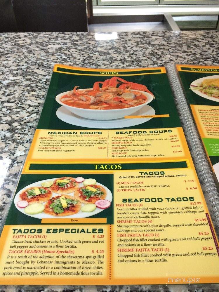 Tacos Junior - Denver, CO menu_pic