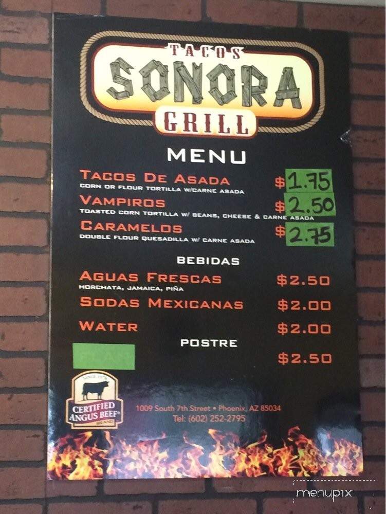 /380262847/Tacos-Sonora-Menu-Phoenix-AZ - Phoenix, AZ