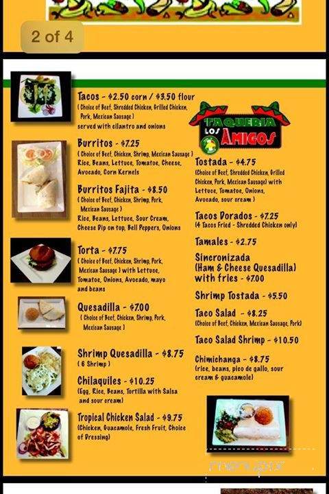 Taqueria Los Amigos - Danville, KY menu_pic