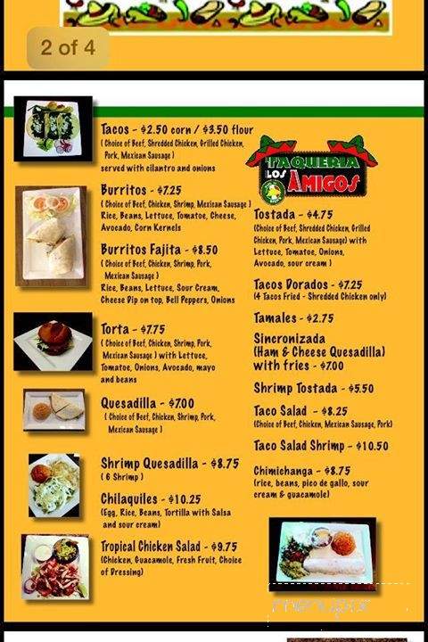 Taqueria Los Amigos - Danville, KY menu_pic