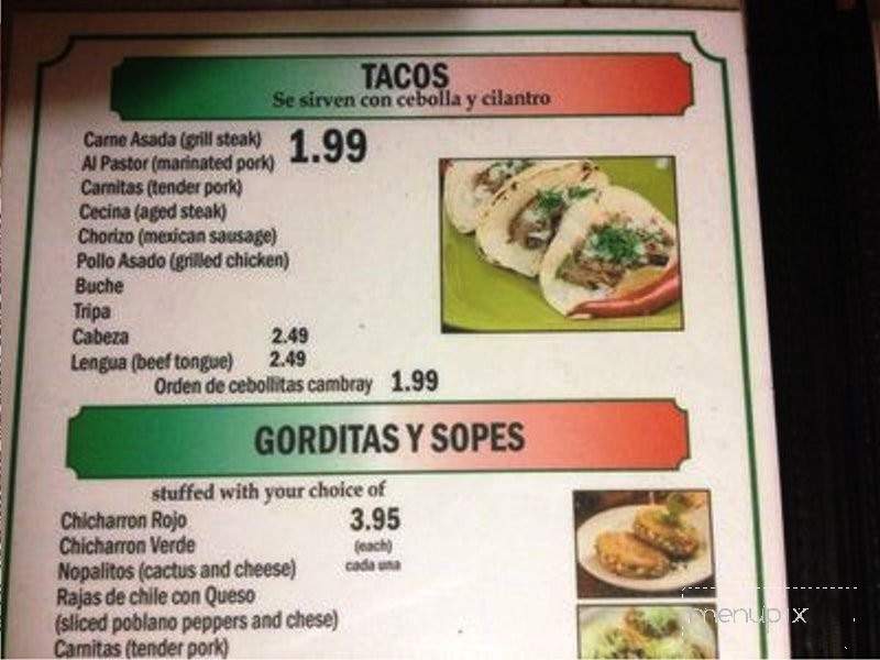 Taqueria Ramirez - Florence, KY menu_pic