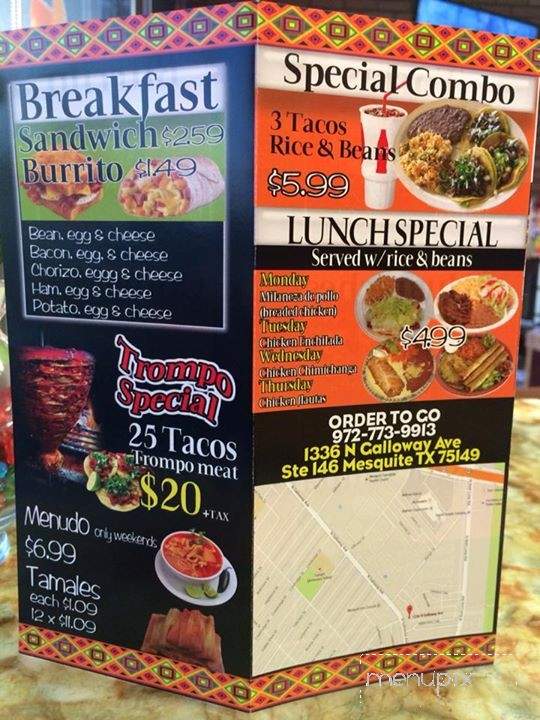 Taqueria Taxco #2 - Mesquite, TX menu_pic