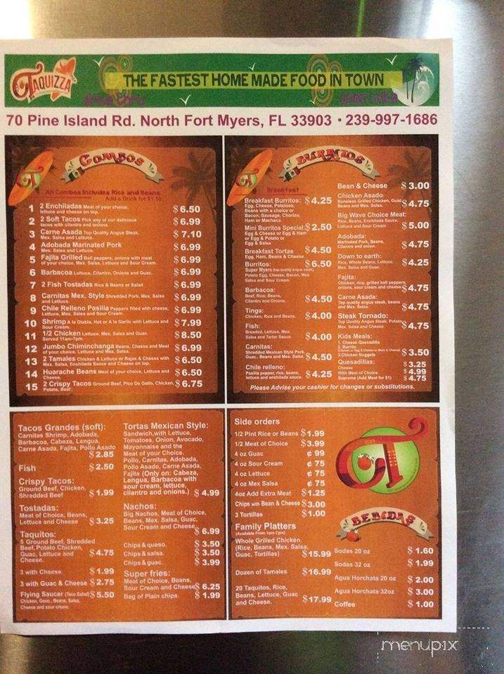 Taquizza - North Fort Myers, FL menu_pic
