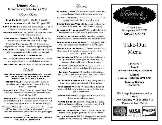 Tastebuds - Mattapoisett, MA menu_pic