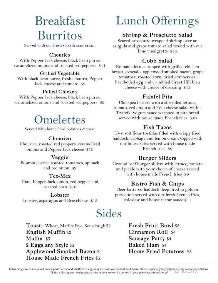 Tastebuds - Mattapoisett, MA menu_pic