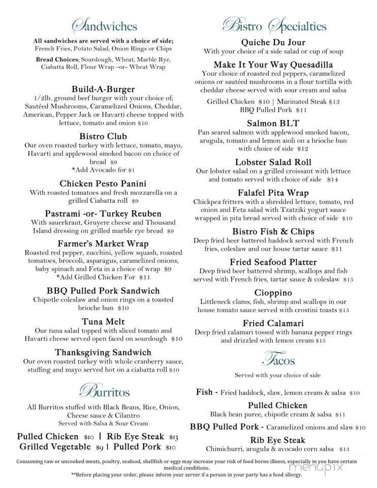Tastebuds - Mattapoisett, MA menu_pic