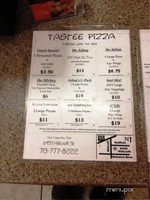 /380275024/Tastee-Pizza-Buffet-Menu-Houston-TX - Houston, TX