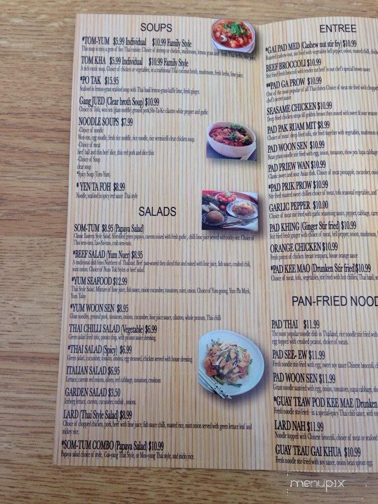 Thai Chili Restaurant - Salt Lake City, UT menu_pic