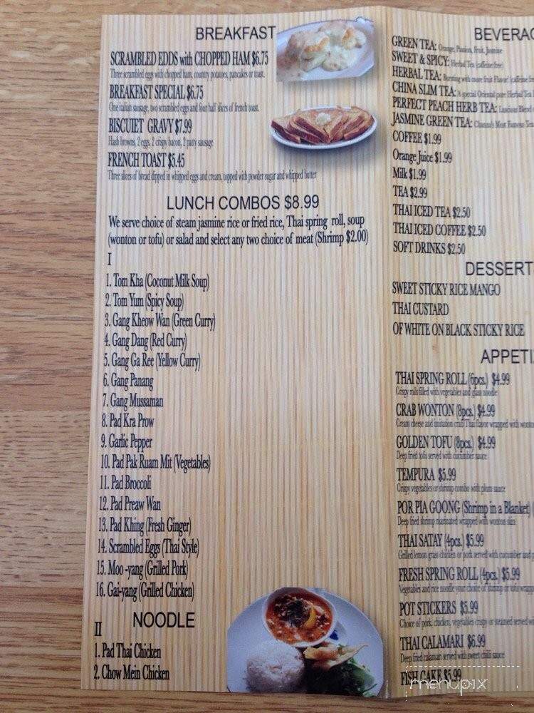 Thai Chili Restaurant - Salt Lake City, UT menu_pic