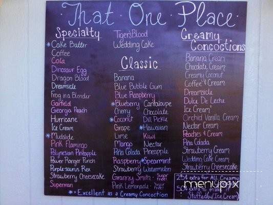 That One Place - Humble, TX menu_pic