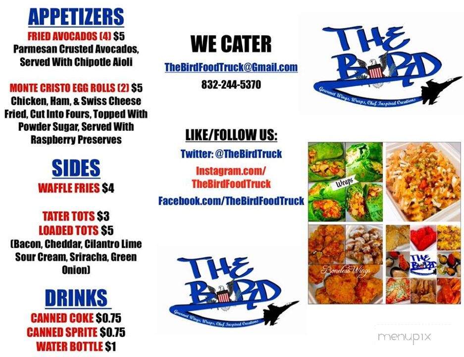 The Bird Food Truck - Houston, TX menu_pic