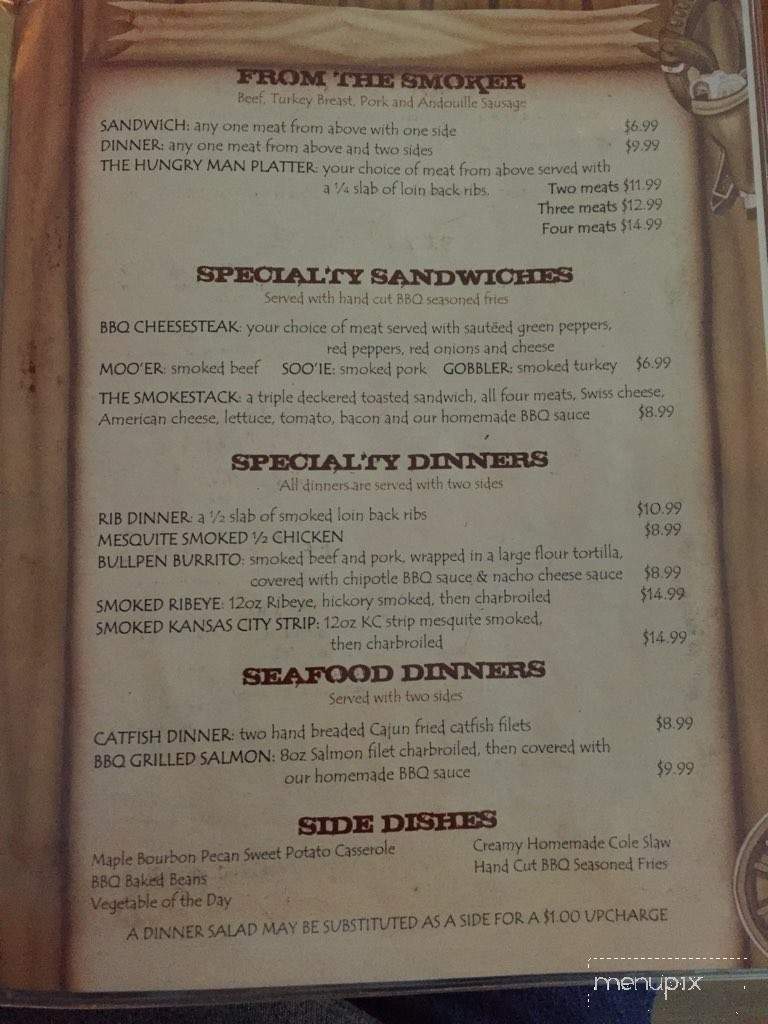 The Bullpen - Streator, IL menu_pic