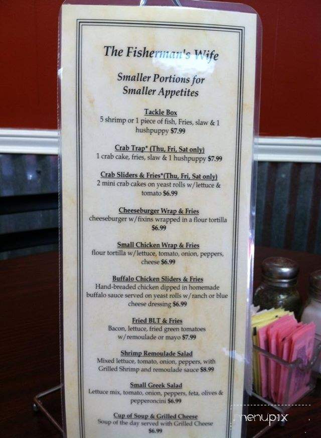 The Fisherman's Wife - Tallahassee, FL menu_pic