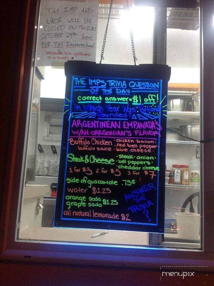 The Imp and Nada - Portland, OR menu_pic