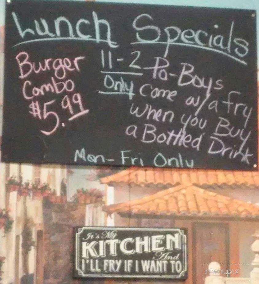 The Original New Orleans Poboy Shop - Abita Springs, LA menu_pic
