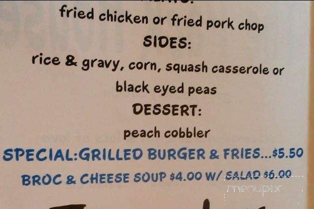 The Pack House - Hemingway, SC menu_pic