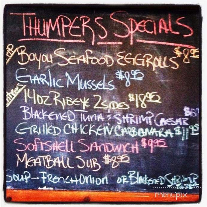 Thumper's - Nags Head, NC menu_pic
