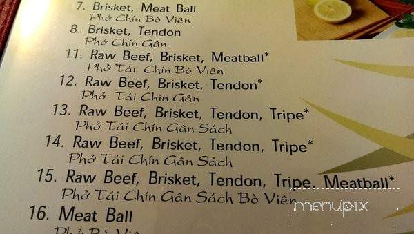 Top Pho - Auburn, WA menu_pic