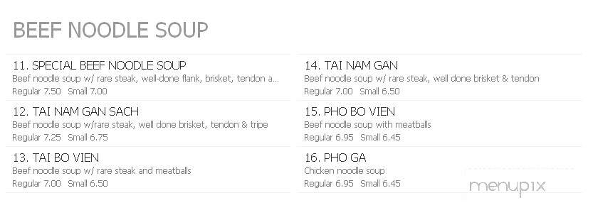 Top Vietnamese Noodles - Austin, MN menu_pic