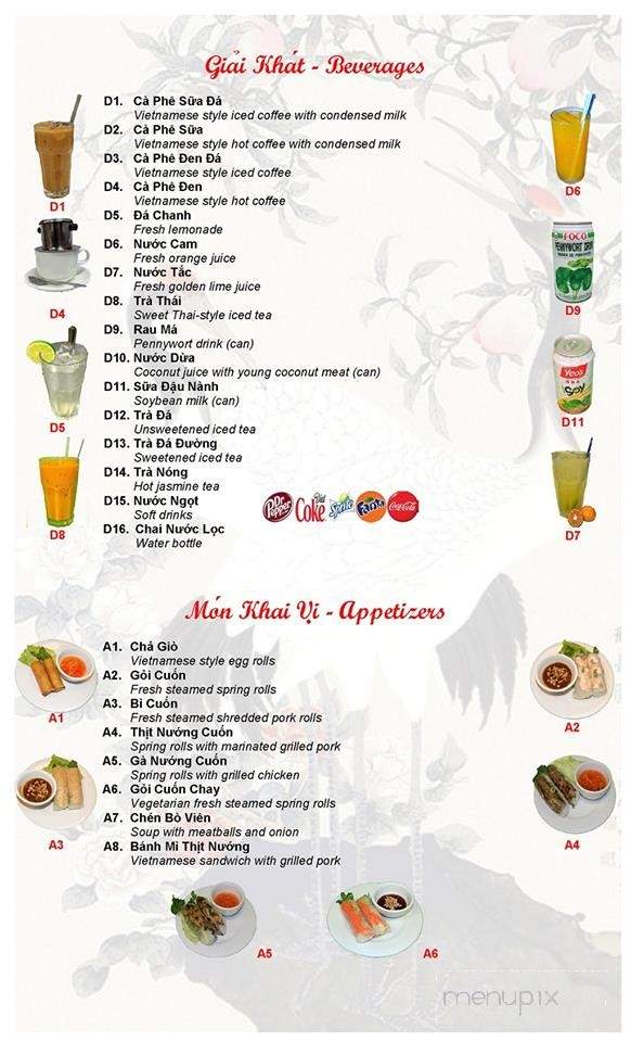 Vn Pho - Montgomery, AL menu_pic