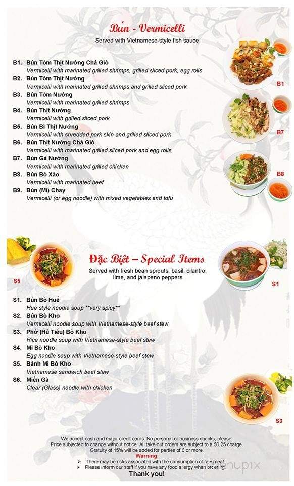 Vn Pho - Montgomery, AL menu_pic